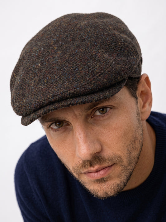 JUSTIN - Chestnut - Harris Tweed Flat Cap