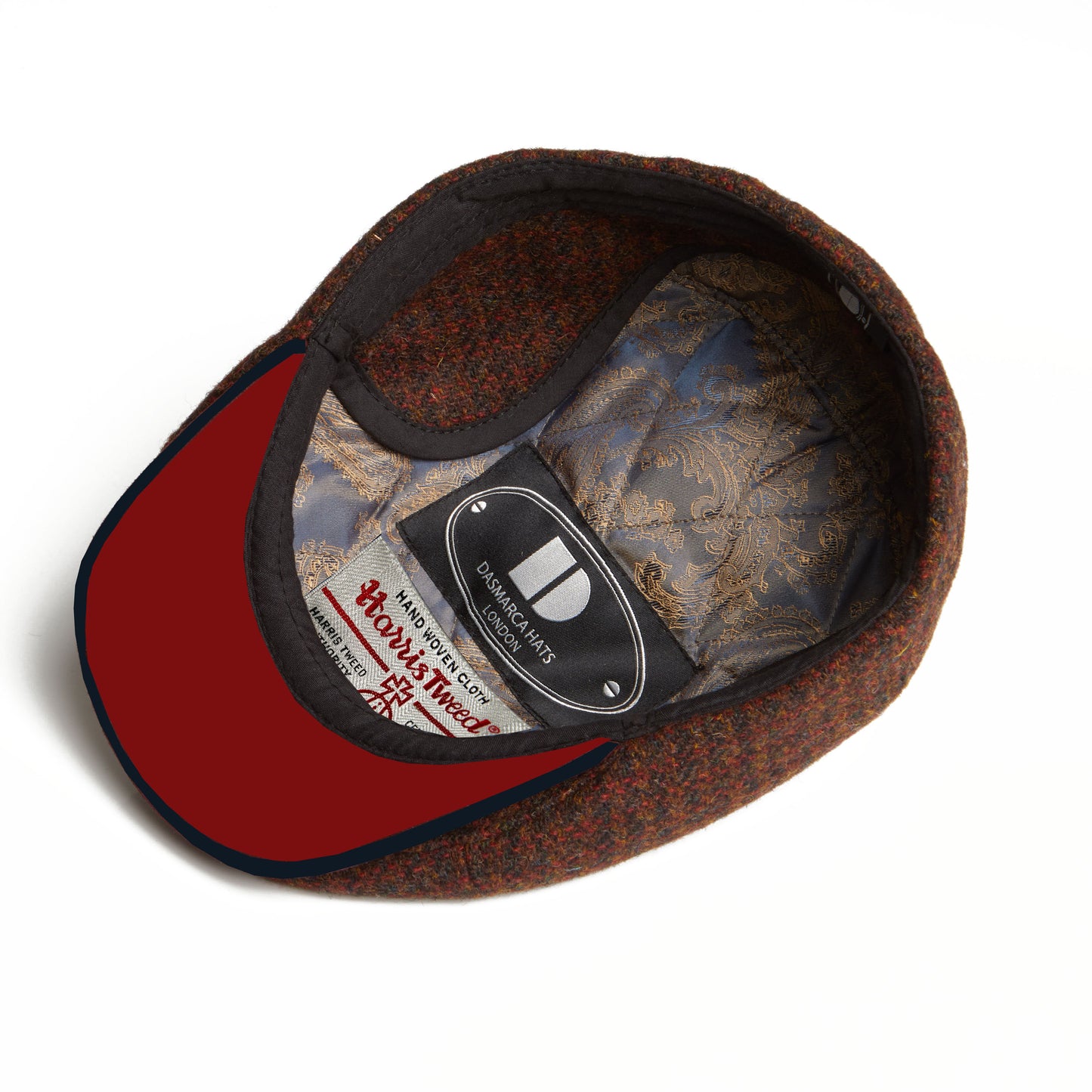 Aaron Harris Tweed wool cap with earflaps - Maroon