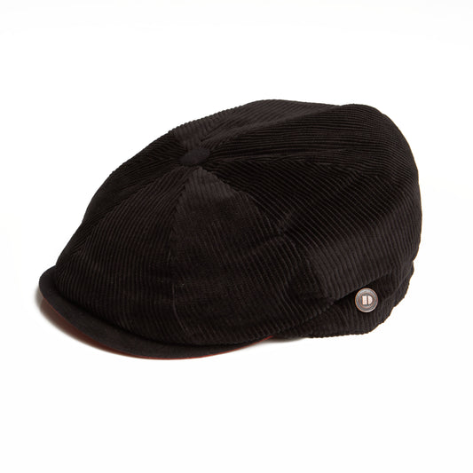 Arlo corduroy bakerboy cap - Black