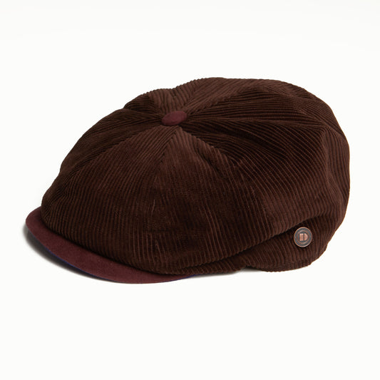 Arlo corduroy bakerboy cap - Brown