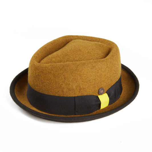 Jackson mustard wool felt porkpie hat